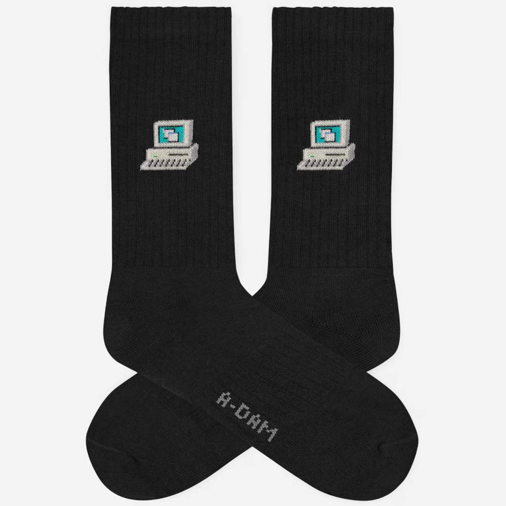A-DAM Crew Socks COMPUTER black