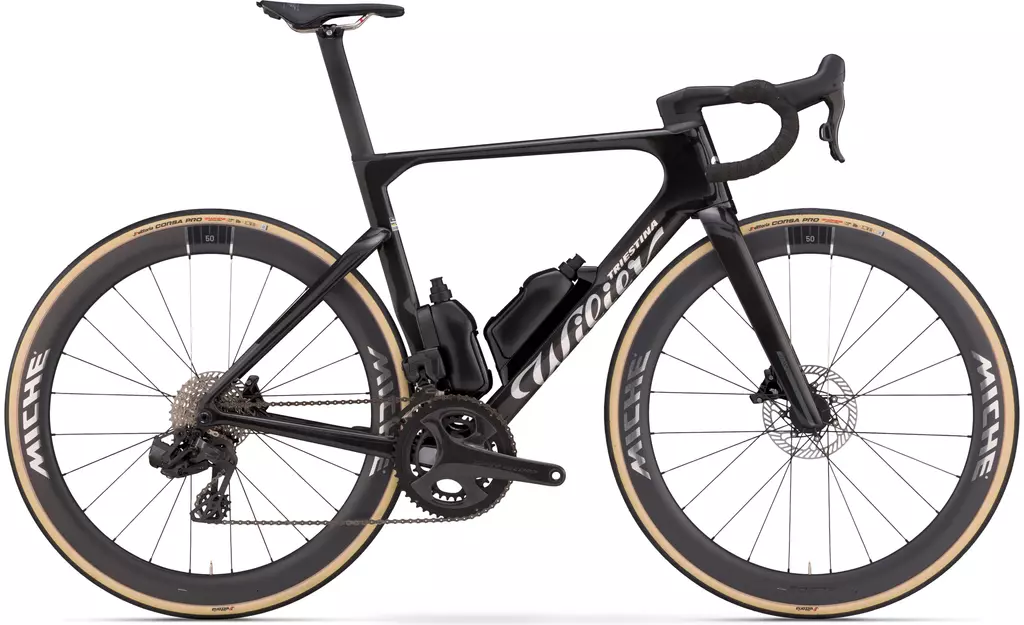 WILIER Filante SLR ID2 / Gr. M / Eclipse Black - Glossy & Matt / SRAM Force AXS Powermeter / MICHE KLEOS 50 CARBON