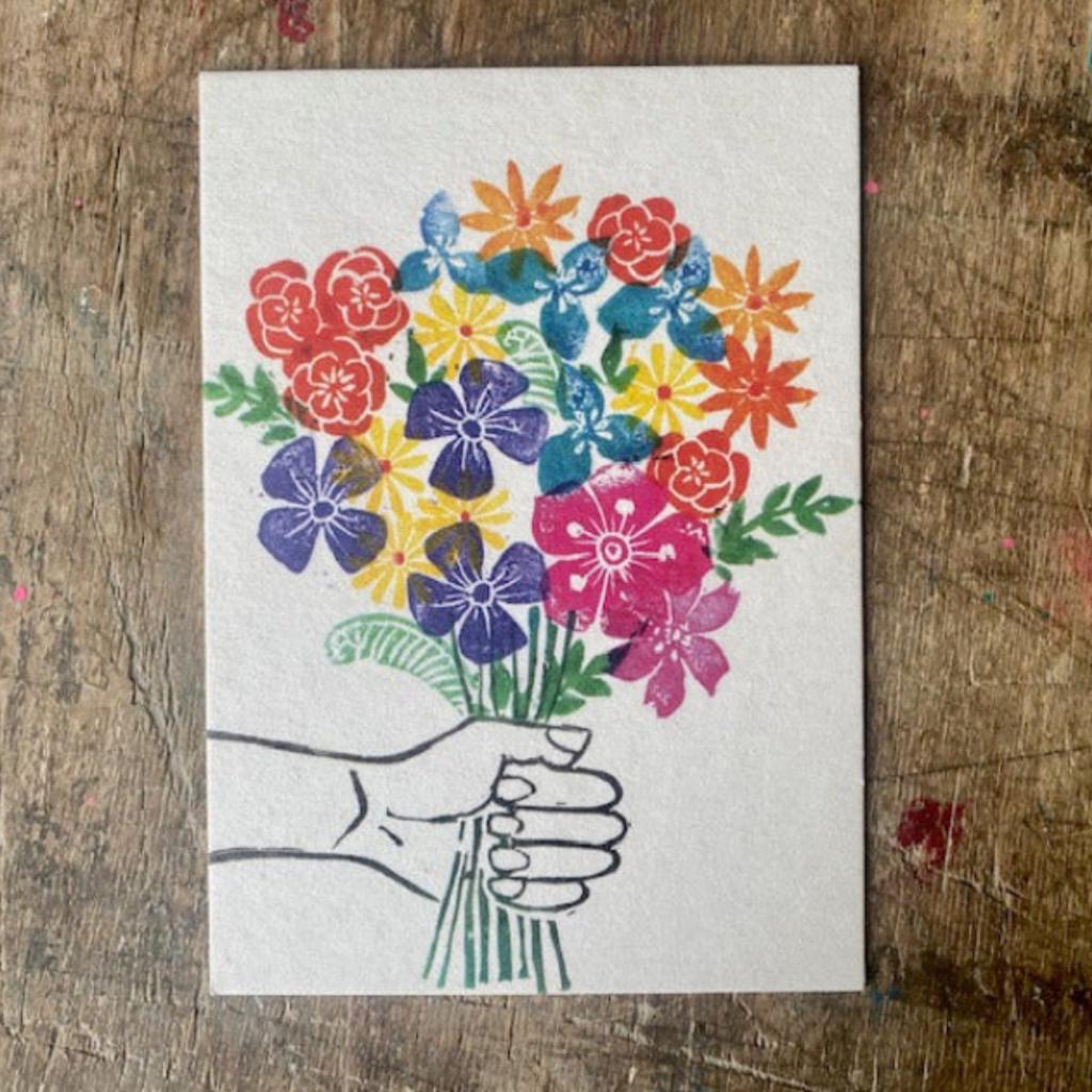 KUNST KIOSK Postkarte BLUMENSTRAUß