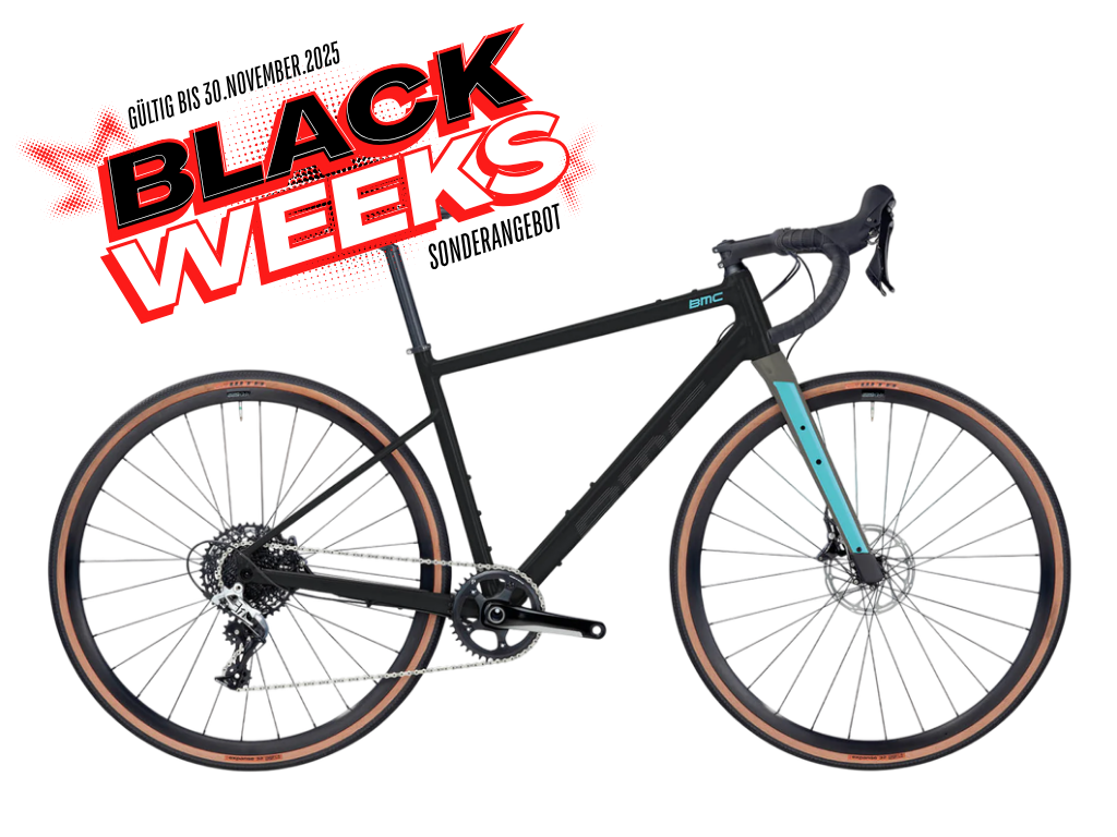 BMC Roadmachine AL X TWO BLACK / Gr. S / TURQUOISE / Gravelracer / Shimano GRX 2 fach / Testrad