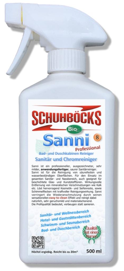 Nr. 8 Sanni Sanitär und Chromreiniger Professional 0,5 Liter