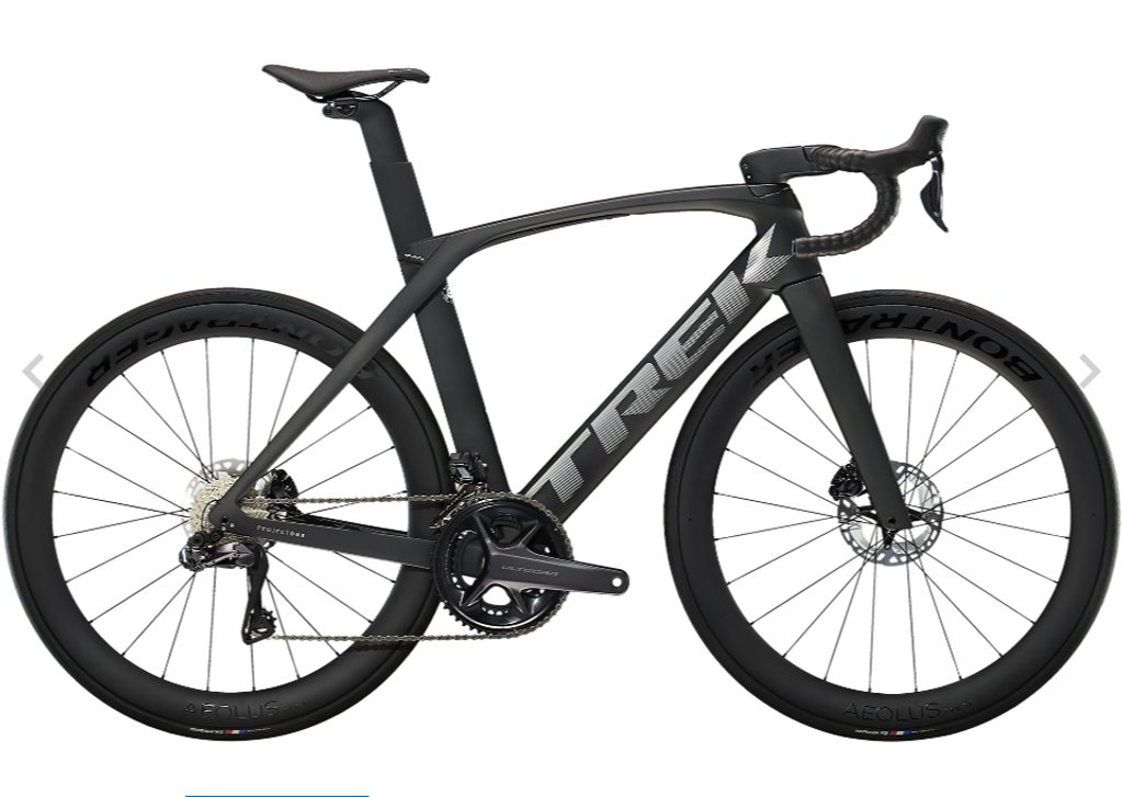 TREK Madone SLR 7 / RH 56 cm / Shimano Ultegra DI2 12 / Matte Deep Smoke / Bontrager Carbon Laufradsatz / 2022 / TESTRAD
