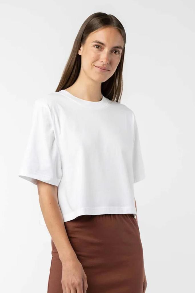 MELA T-Shirt cropped  DESNA weiß