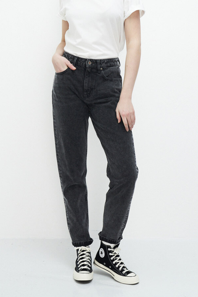Vegan √ Nachhaltig √ Fair √ KUYICHI Mom Jeans NORA Loose Tapered vintage grey