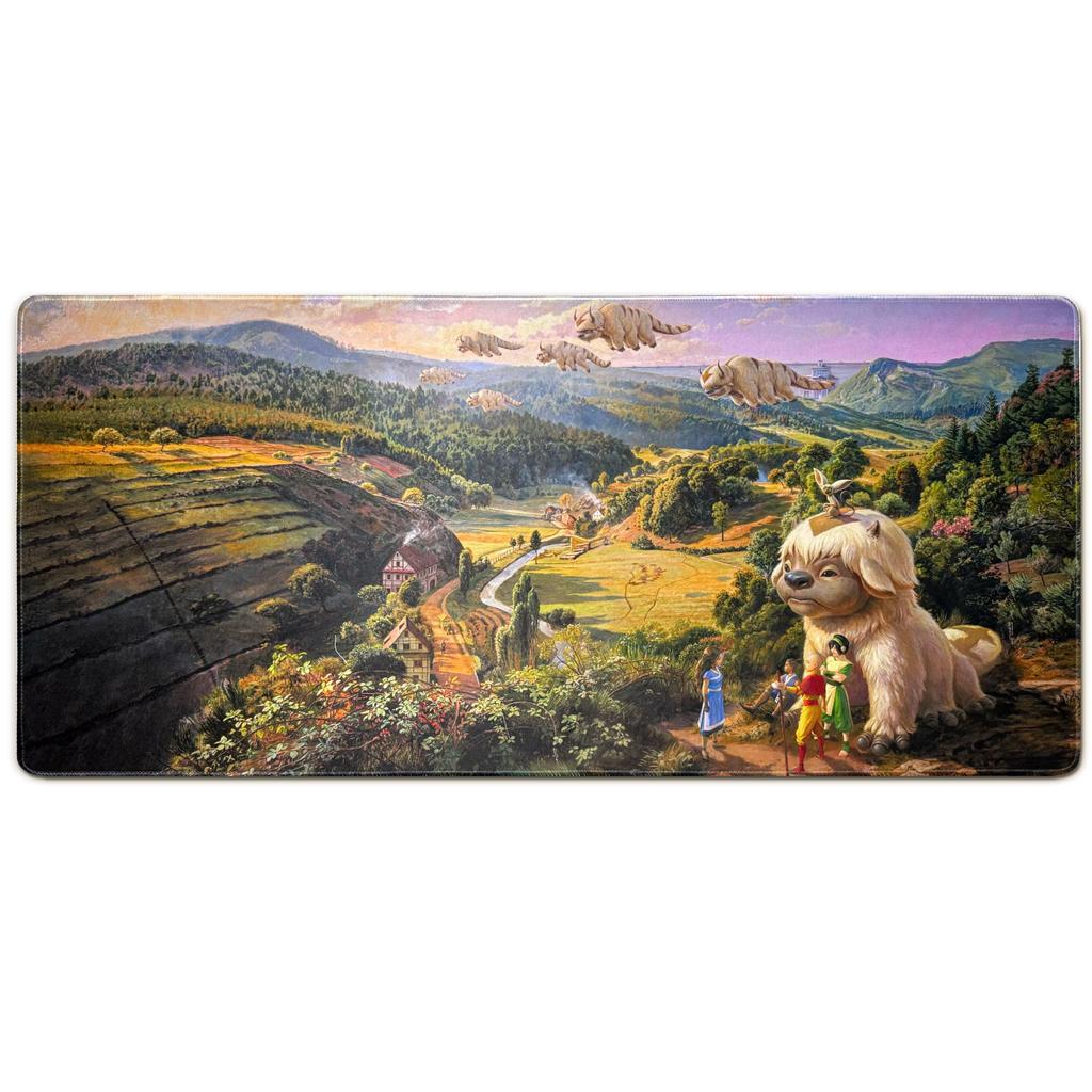 Flying Bisons over Black Forest - Gaming Mousepad
