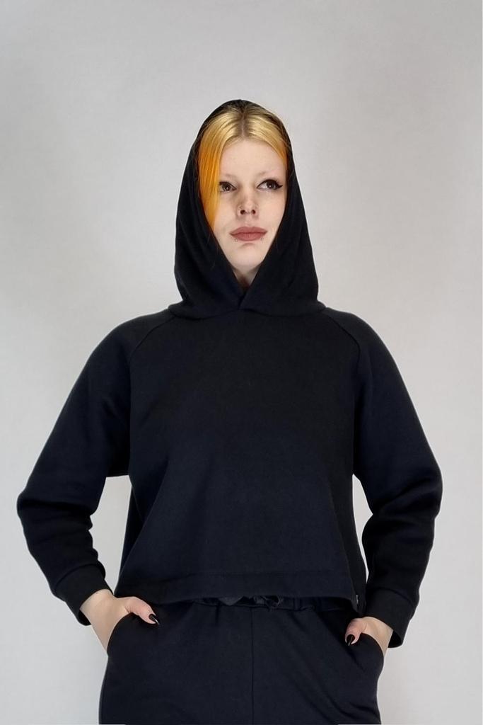 LUMEN ORGANIC Hoodie HEAVY SWEAT schwarz