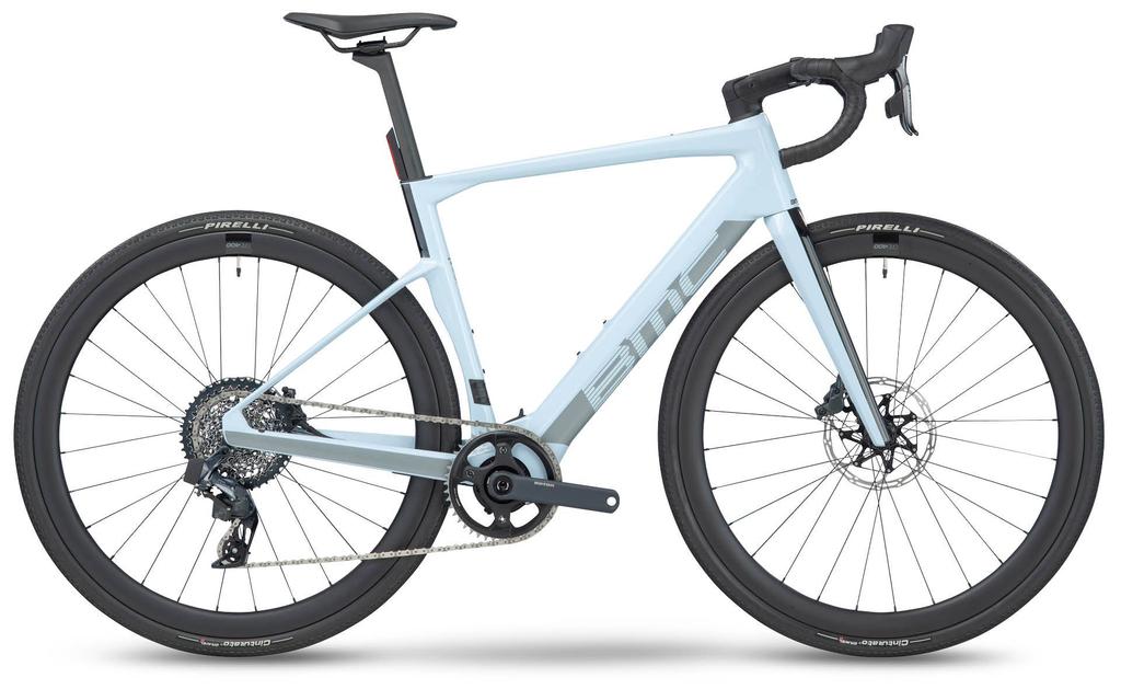 BMC Roadmachine 01 AMP X ONE / Gr. 54 cm / Ice Blue / 360 Wh Akku / TQ Motor / 2023