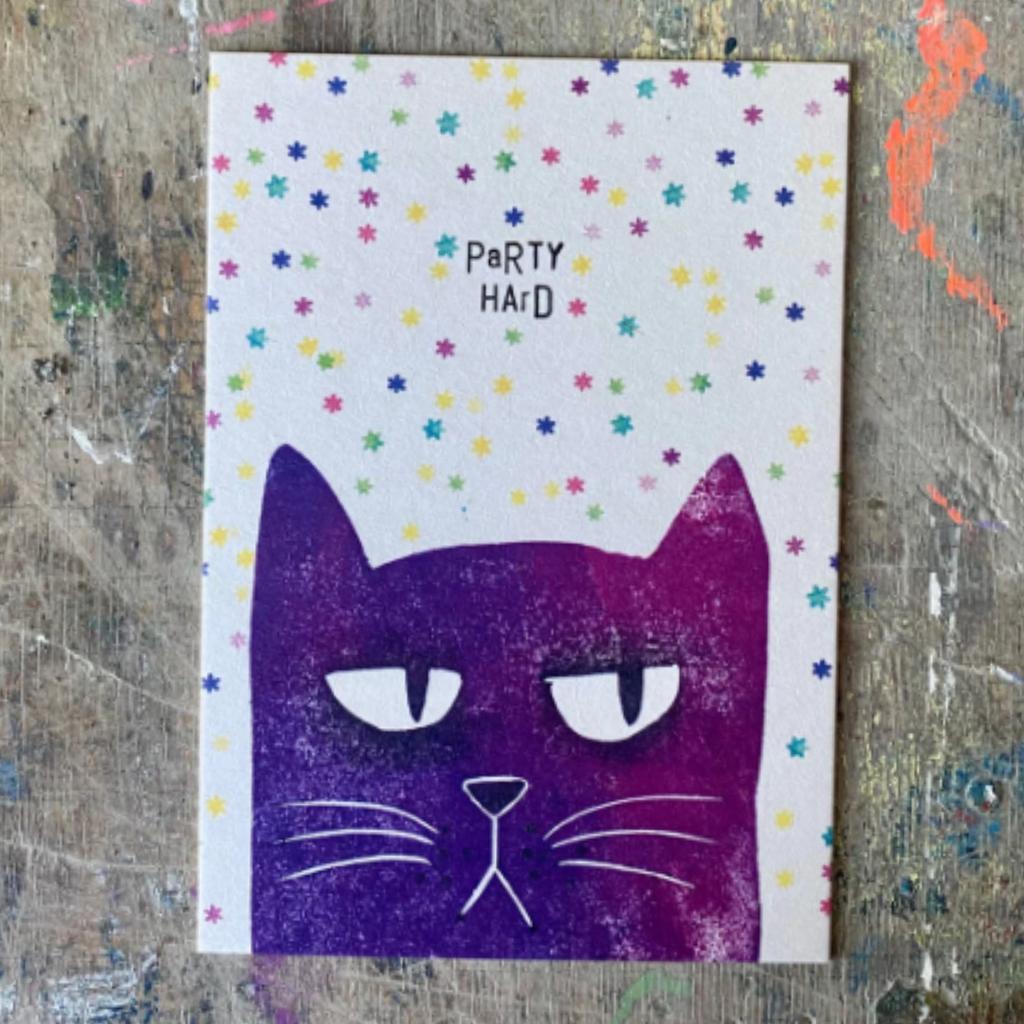 KUNST KIOSK Postkarte PARTY HARD