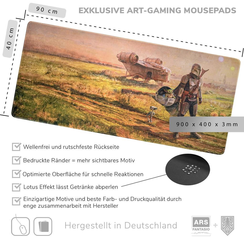 Mandalorianer & Buddy Droid - Gaming Mousepad