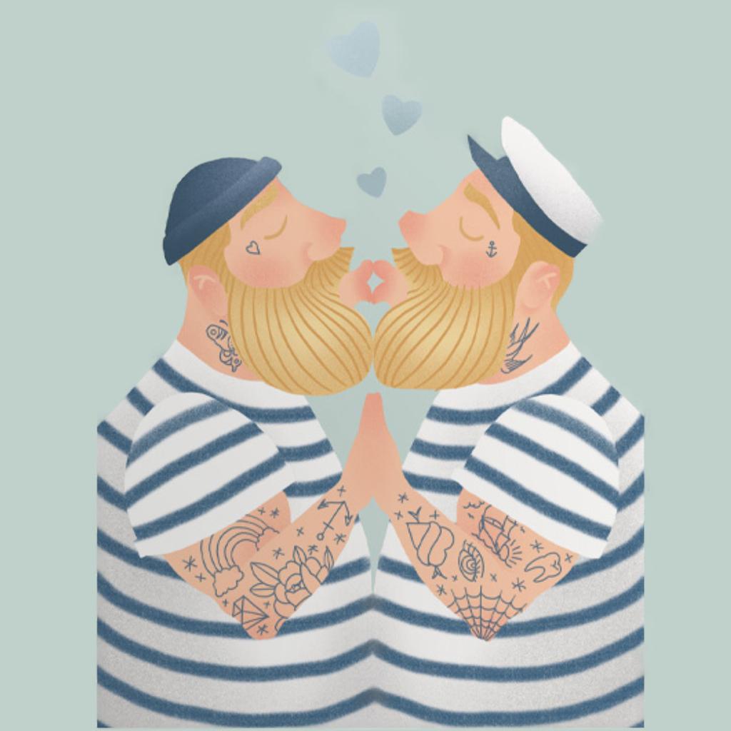 SEHR SEHR NICE Postkarte PRIDE SAILOR 