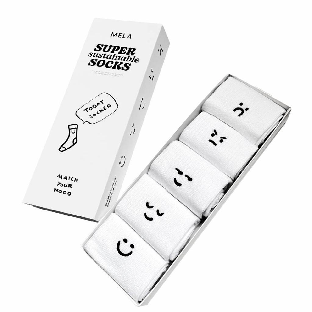 MELA Socken-Pack RIBBED EMBROIDERY