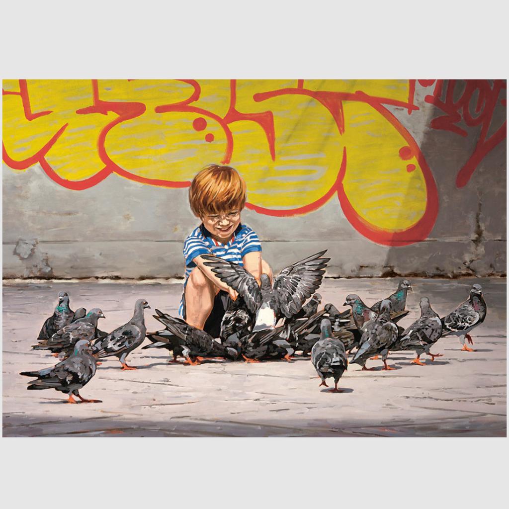 HARTMUT KIEWERT Postkarte TAUBEN