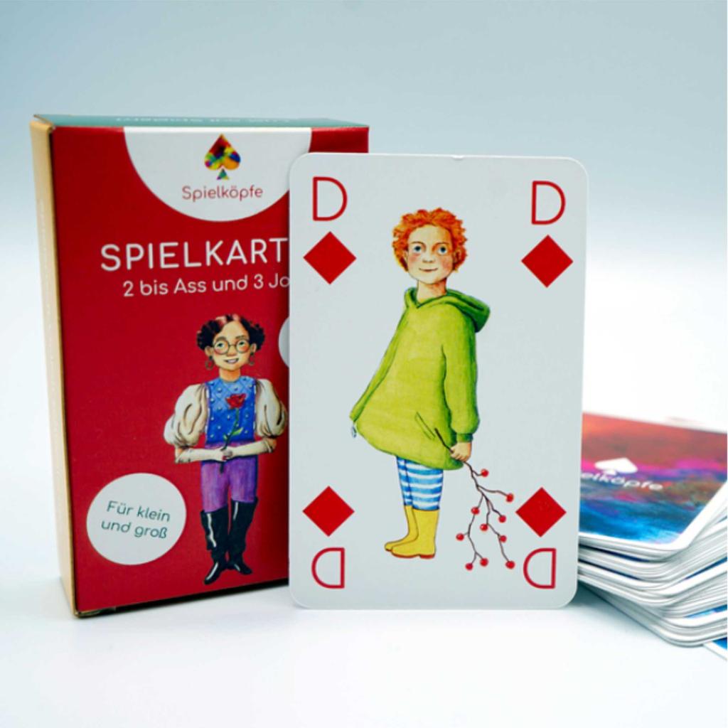 Faire Spielkarten für Kinder von SPIELKÖPFE ﻿﻿gendergerecht, vielfältig, nachhaltig