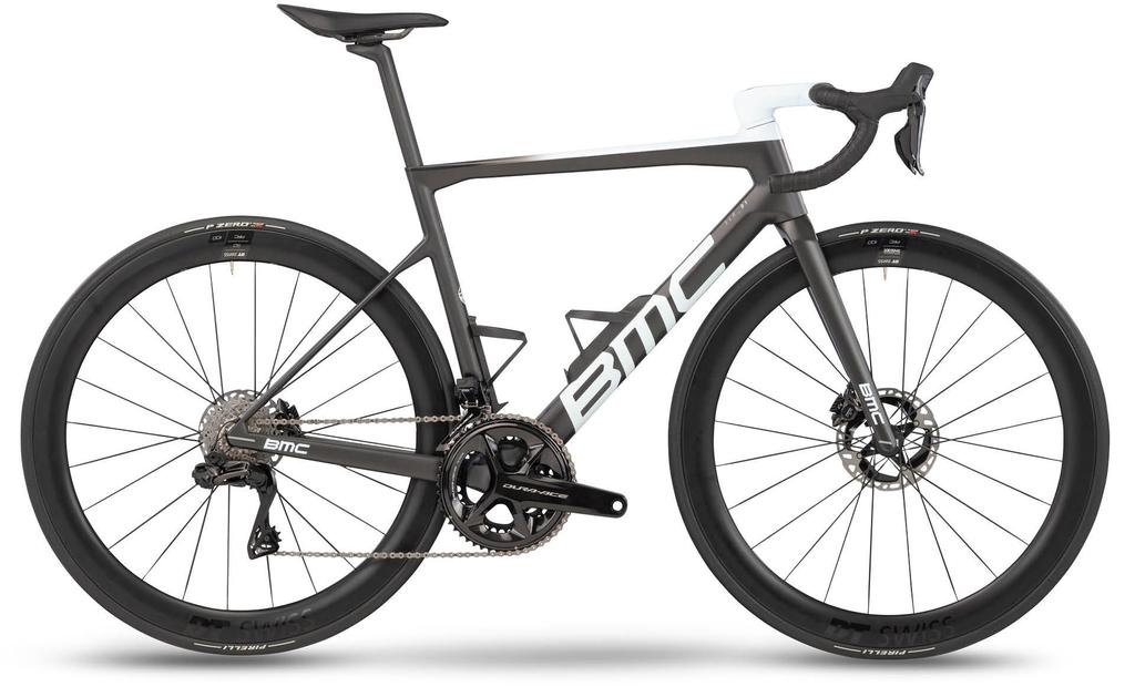 BMC Teammachine SLR01 Two / Gr. 56 cm / schwarz weiß / Dura Ace DI2 / DT Swiss ARC 1100