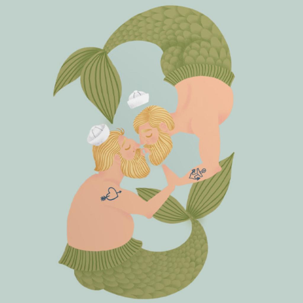 SEHR SEHR NICE Postkarte PRIDE MERMAID