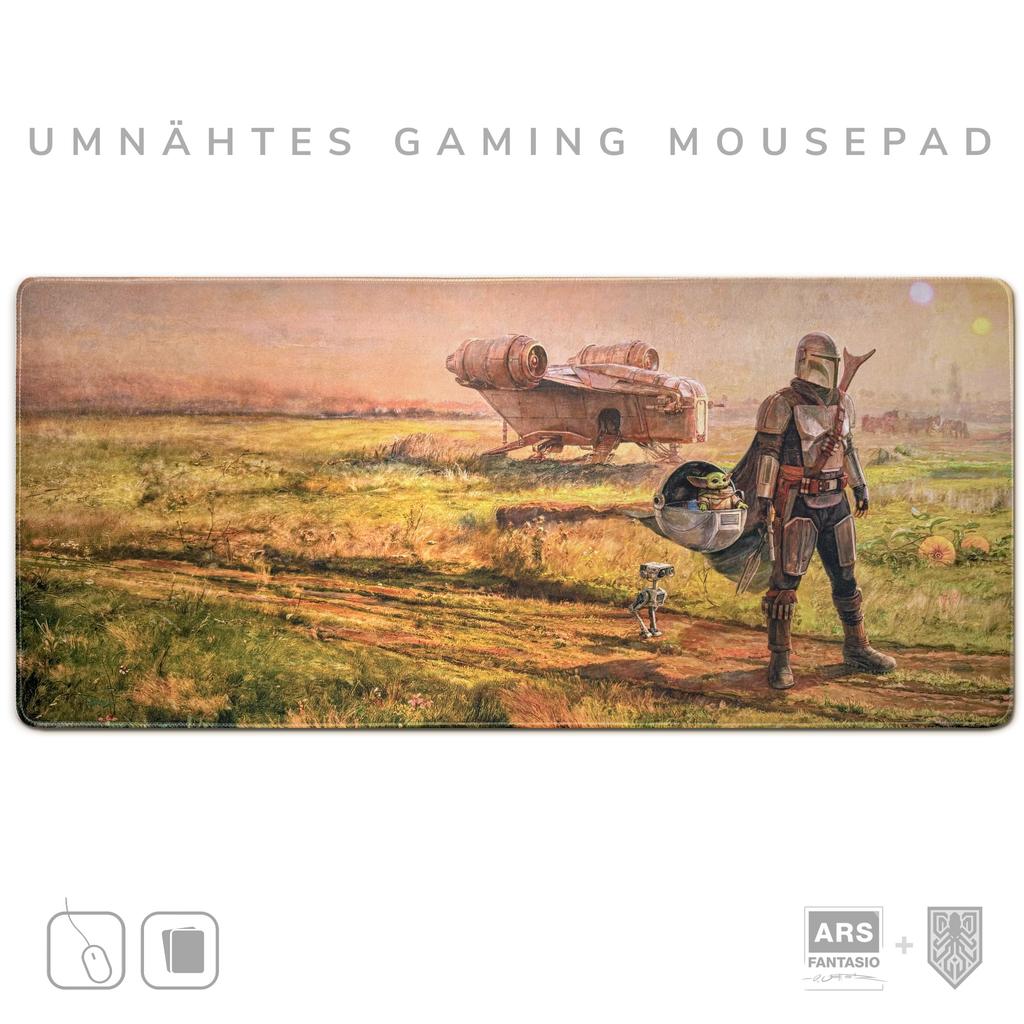 Mandalorianer & Buddy Droid - Gaming Mousepad