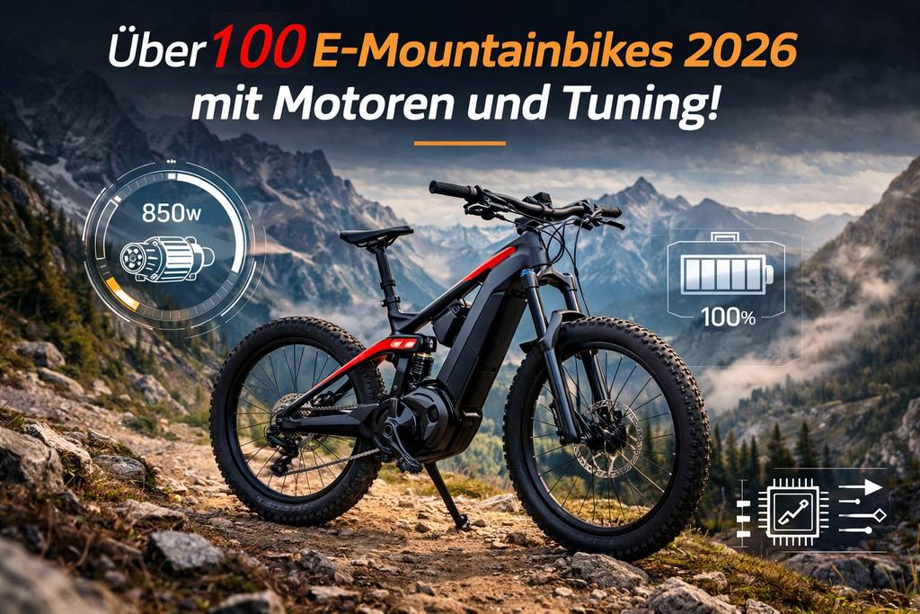 E-Mountainbikes 2026 mit Motoren und Tuning