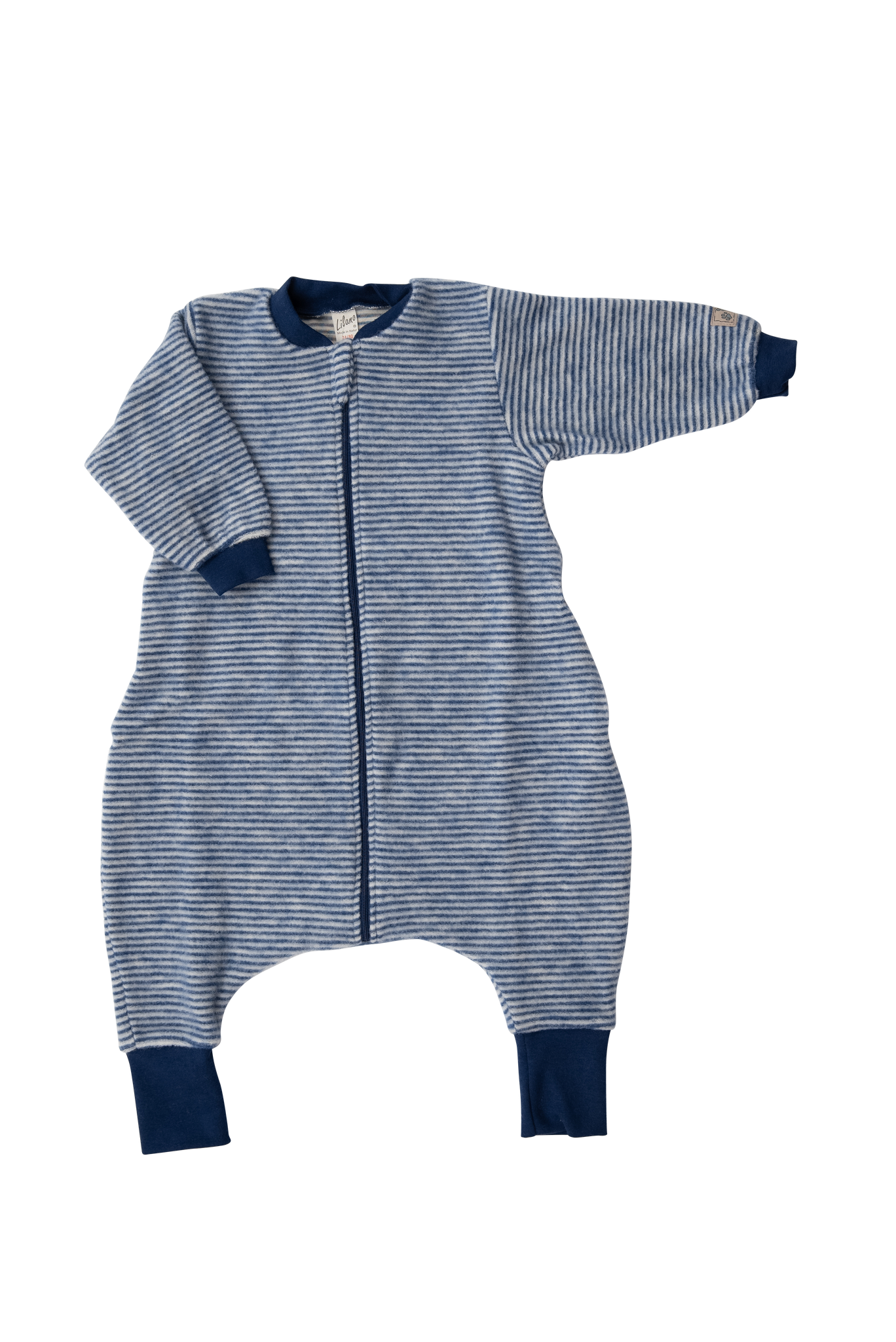 Lilano Schurwolle Schlafsack Ringel mit Fen Marine  Frulein Frhlich