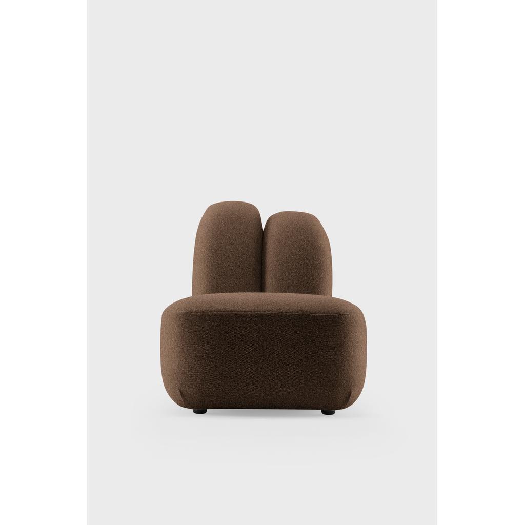 Designersessel BUNNY im modernen Design in braun