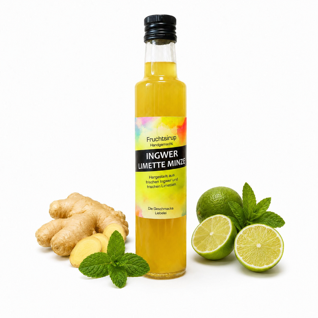 Ingwer Limette Minze Sirup