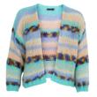 BLACK COLOUR Cardigan BCLAGOON 1201-AM - aqua-pastell gestreift