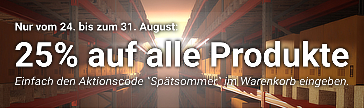 24-31 August: 25% Rabatt auf alle Produkte | Werbevisualisierung mit KI-Unterstützung