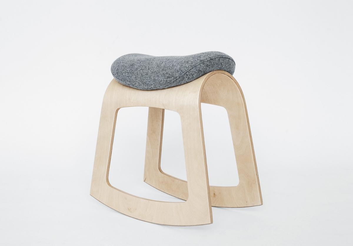 Ergonomischer Hocker Büro Holz Design
