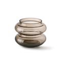 HK Living Vase smoked brown glass S