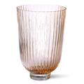 HK Living Vase ribbed peach