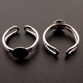 2 Stück 925 Sterling Silber Ring Rohling 7,3mm Klebepad zur Schmuckherstellung