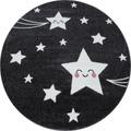 Kids Teppich 160 x 160 cm grau