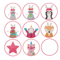 Schneekugel Anhänger und MugRugs Set