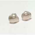 Muschel Ohrstecker mini Silber