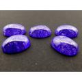 4 Stück Ice Zirkon 10x14mm oval Cabochon purpur