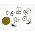 5Stk. Verbinder Anker 23x16mm  antik silberfarben