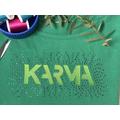 Strass - Bügelbild „Karma“ + Stickdatei 