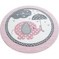 Kids Teppich 120 x 120 cm pink