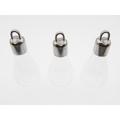 6 Sets 30mm Glasball  Hohlperlen mit Kappe