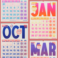 2026 Risographie Monatskalender / 2026 Risograph Monthly Calendar