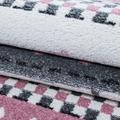 Kids Teppich 120 x 120 cm pink