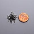 25 Stück Edelweiß Anhänger Charm, antik silberfarben, ca. 20x15mm, Schmuckanhänger für DIY