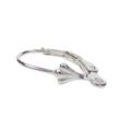 5 Paar 925 Sterling Silber French Leaf Klapp Brisuren 17x10mm