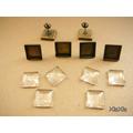 16 Stück Ohrstecker  quadratische 12mm bronzefarben