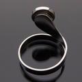2 Stück 925 Sterling Silber Ring Rohling mit einer 8mm Fassung für Cabochons