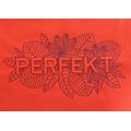 „Perfekt“ Trapunto Schriftzug