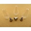 6 Sets 30mm Glasball  Hohlperlen Herz Kappe