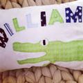 Krokodil-Kissen mit Namen