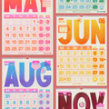 2026 Risographie Monatskalender / 2026 Risograph Monthly Calendar