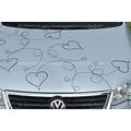 Autoherzen für weißes Auto Autoschmuck Hochzeit 
