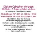 -Cab035b- Cabochon Vorlagen Farbpalette &Ornament 